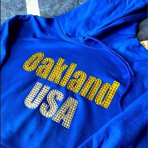 DOPE ONLY SWAROVSKI OAKLAND USA HOODIE